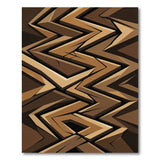 Geometric Modern Modern Geometric Brown Tan Area Rug