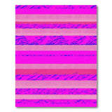 Boho Pink Blue Striped Area Rug