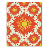 Red Bold Red Floral Vintage Area Rug