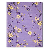 Purple Yellow Blossom Floral Area Rug