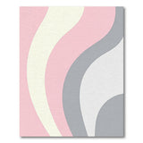 Soft Pink Abstract Wave Area Rug