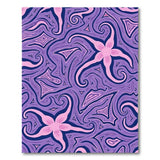 Purple Swirling Starfish Abstract Area Rug