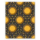Yellow Octagon Lattice Geometric Area Rug