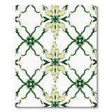 Green Trellis Floral Lattice Area Rug