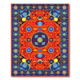 Multi-color and Patterns Traditional Persian Vibrant Red Persian Medallion Area Rug