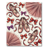 Whimsical Pink Ballet Pointe Shoes Tutu Rug
