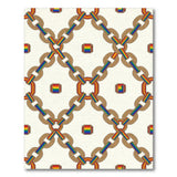 Multi-color and Patterns Rainbow Chain Link Area Rug