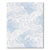 Swirling Blue Marble Abstract Rug