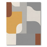 Modern Geometric Beige Grey Abstract Rug