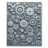 Grey Mechanical Gear Area Rug
