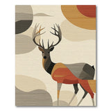 Geometric Deer Silhouette Area Rug