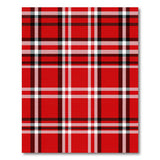 Red Geometric Modern Bold Red Tartan Plaid Area Rug