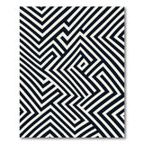 Black White Zigzag Geometric Geometric Modern Area Rug