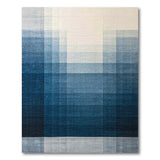 Blue Gradient Overlap Geometric Area Rug