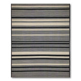 Geometric Modern Black and White Black White Striped Woven Area Rug