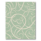 Mint Green Cream Swirl Abstract Area Rug
