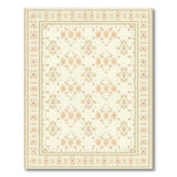 Ivory Floral Persian Area Rug with Ornate Border