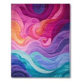 Vibrant Abstract Wave Area Rug