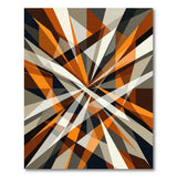 Geometric Modern Bold Geometric Orange Area Rug