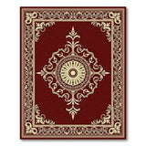 Red Ornate Red Persian Medallion Area Rug