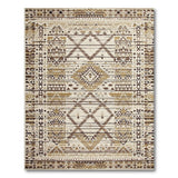 Tan Brown Geometric Southwestern Area Rug