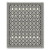 Black and White Traditional Persian Intricate Black White Persian Area Rug