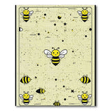 Playful Cartoon Bee Yellow Area Rug