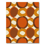 Bold Orange Circle Overlap Area Rug
