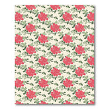 Vintage Red Floral Pattern Area Rug