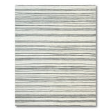 Black White Wavy Stripe Distressed Area Rug