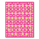 Floral Vintage Vibrant Pink Daisy Scatter Area Rug