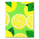 Fruit Pattern Yellow Zesty Lemon Slices Fruit Pattern Area Rug