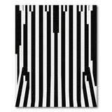 Vertical Black White Vertical Stripe Geometric Area Rug