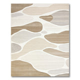 Abstract Organic Pebble Beige Area Rug