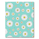 Teal Daisy Scatter Area Rug