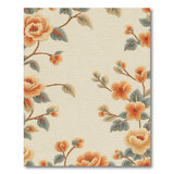 Vintage Peony Floral Cream Area Rug