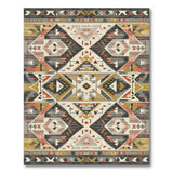 Southwestern Geometric Area Rug in Grey Multi Tones