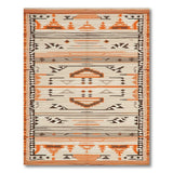 Orange Southwestern Geometric Southwestern Area Rug