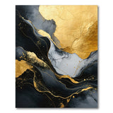 Abstract Gold Flow Area Rug