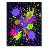 Neon Paint Splatter Area Rug