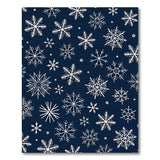 Navy Snowflake Area Rug