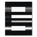 Geometric Modern Bold Black White Geometric Striped Area Rug