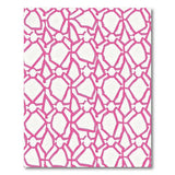 Vibrant Pink Geometric Lattice Area Rug