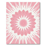 Geometric Modern Pink Vibrant Pink Mandala Area Rug