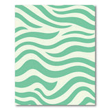 Mint Green Wavy Coastal Area Rug