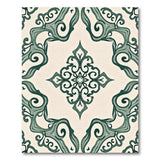 Ornate Green Persian Swirl Area Rug