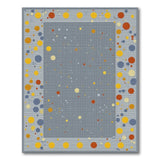 Vibrant Polka Dot Gray Area Rug