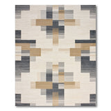 Geometric Modern Modern Geometric Beige Grey Area Rug
