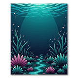 Teal Underwater Garden Area Rug