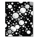 Bubble Burst Black White Abstract Area Rug